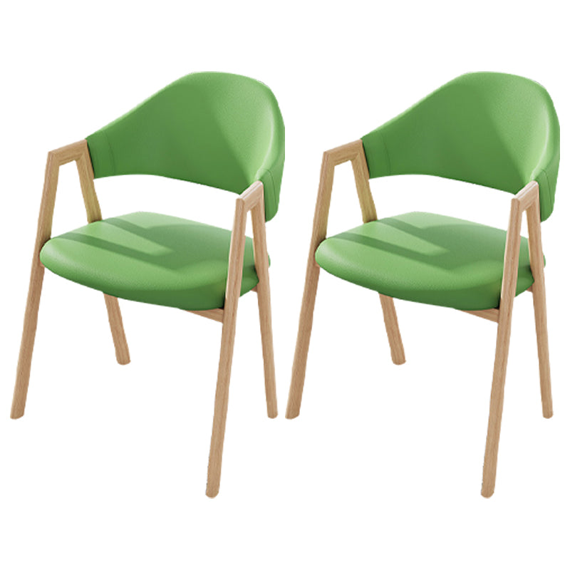 Chaise de salle à manger tapissée au fini mat de chaise à dossier ouvert de cuisine contemporaine