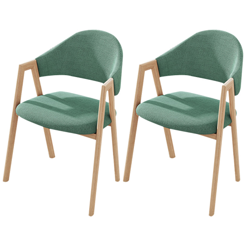 Chaise de salle à manger tapissée au fini mat de chaise à dossier ouvert de cuisine contemporaine