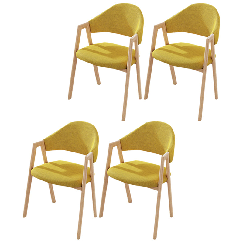 Chaise de salle à manger tapissée au fini mat de chaise à dossier ouvert de cuisine contemporaine