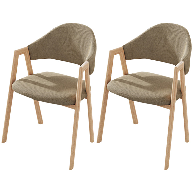 Chaise de salle à manger tapissée au fini mat de chaise à dossier ouvert de cuisine contemporaine