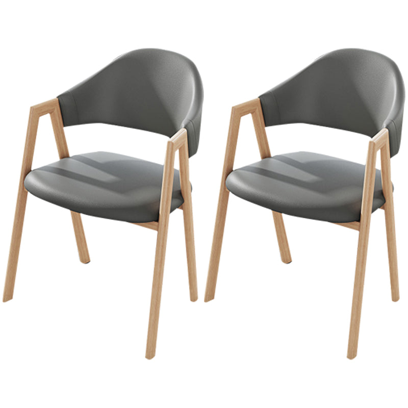Chaise de salle à manger tapissée au fini mat de chaise à dossier ouvert de cuisine contemporaine