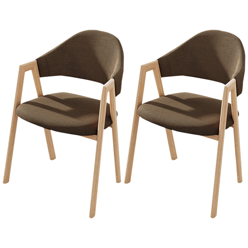Chaise de salle à manger tapissée au fini mat de chaise à dossier ouvert de cuisine contemporaine
