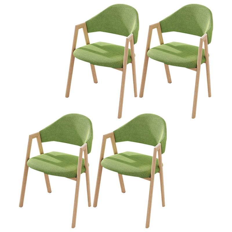 Chaise de salle à manger tapissée au fini mat de chaise à dossier ouvert de cuisine contemporaine
