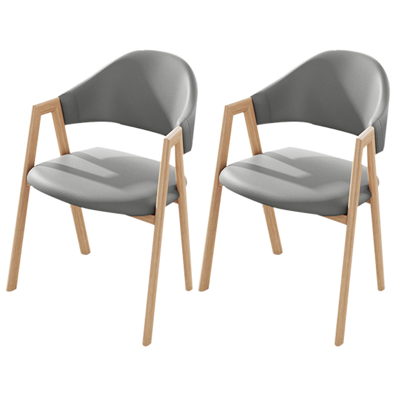 Chaise de salle à manger tapissée au fini mat de chaise à dossier ouvert de cuisine contemporaine