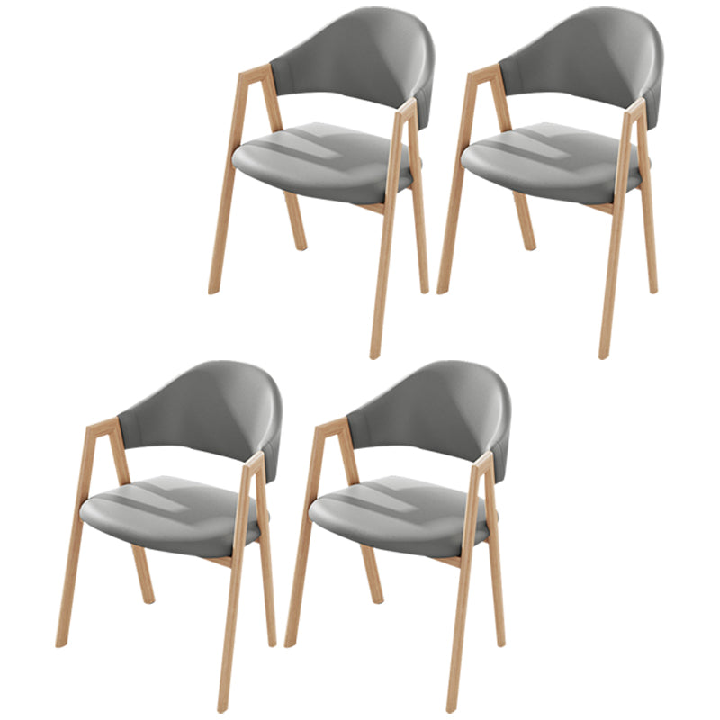 Chaise de salle à manger tapissée au fini mat de chaise à dossier ouvert de cuisine contemporaine