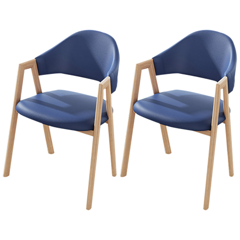 Chaise de salle à manger tapissée au fini mat de chaise à dossier ouvert de cuisine contemporaine