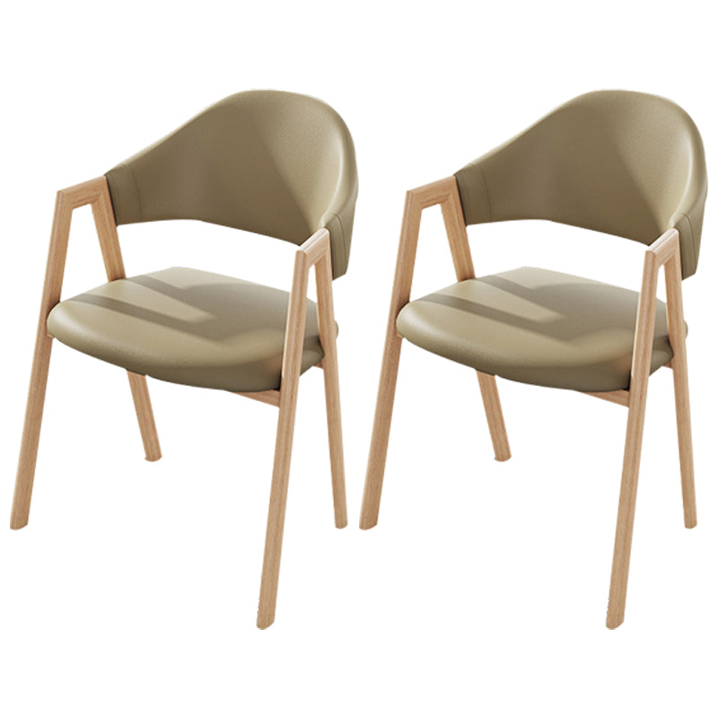 Chaise de salle à manger tapissée au fini mat de chaise à dossier ouvert de cuisine contemporaine