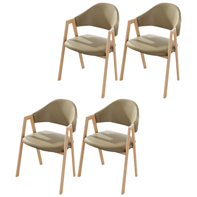 Chaise de salle à manger tapissée au fini mat de chaise à dossier ouvert de cuisine contemporaine