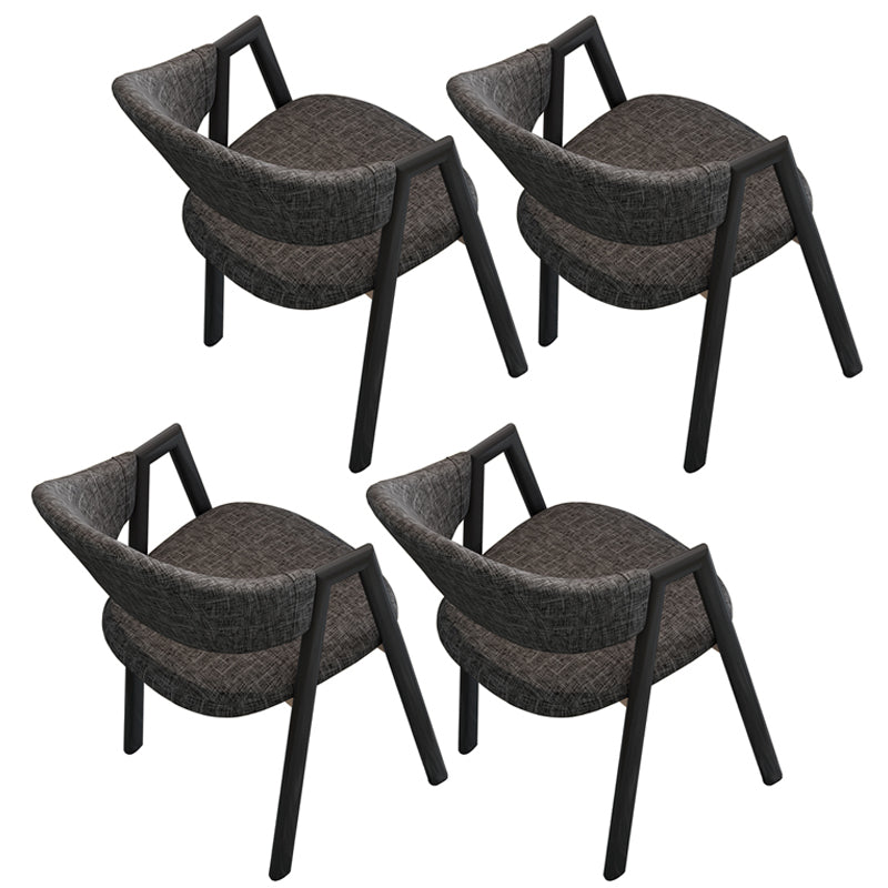 Chaise de salle à manger tapissée au fini mat de chaise à dossier ouvert contemporaine