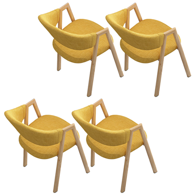 Chaise de salle à manger tapissée au fini mat de chaise à dossier ouvert contemporaine