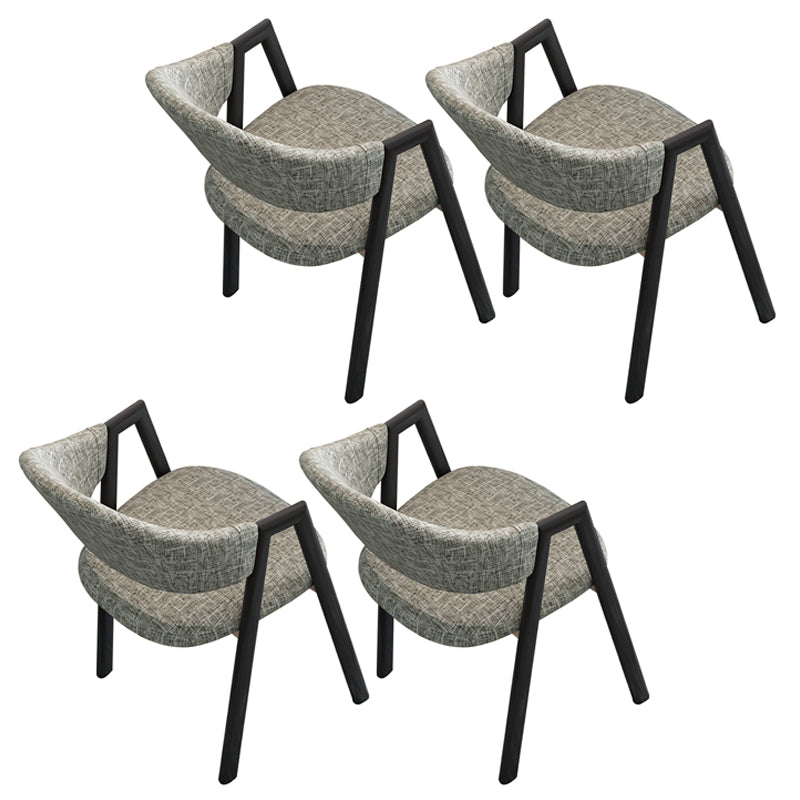 Chaise de salle à manger tapissée au fini mat de chaise à dossier ouvert contemporaine