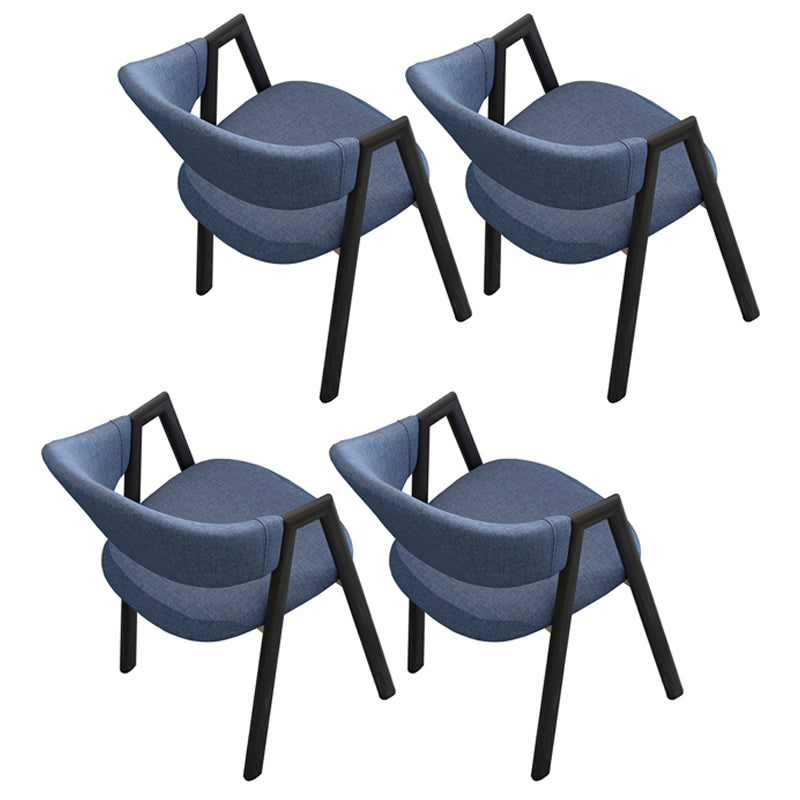 Chaise de salle à manger tapissée au fini mat de chaise à dossier ouvert contemporaine
