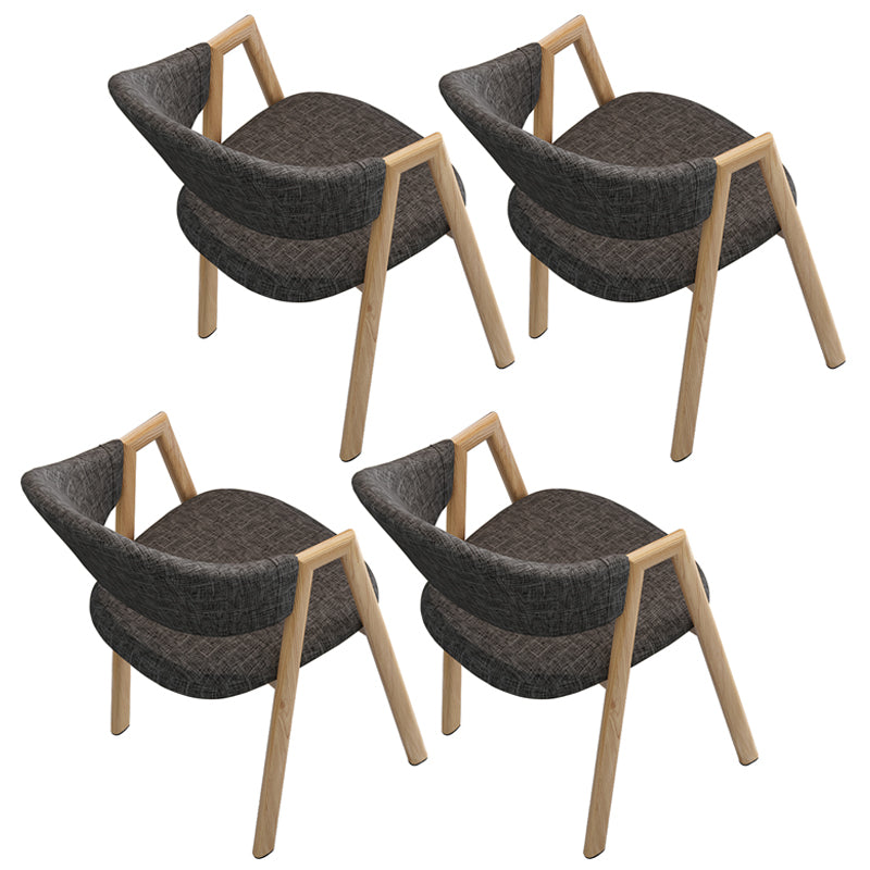 Chaise de salle à manger tapissée au fini mat de chaise à dossier ouvert contemporaine