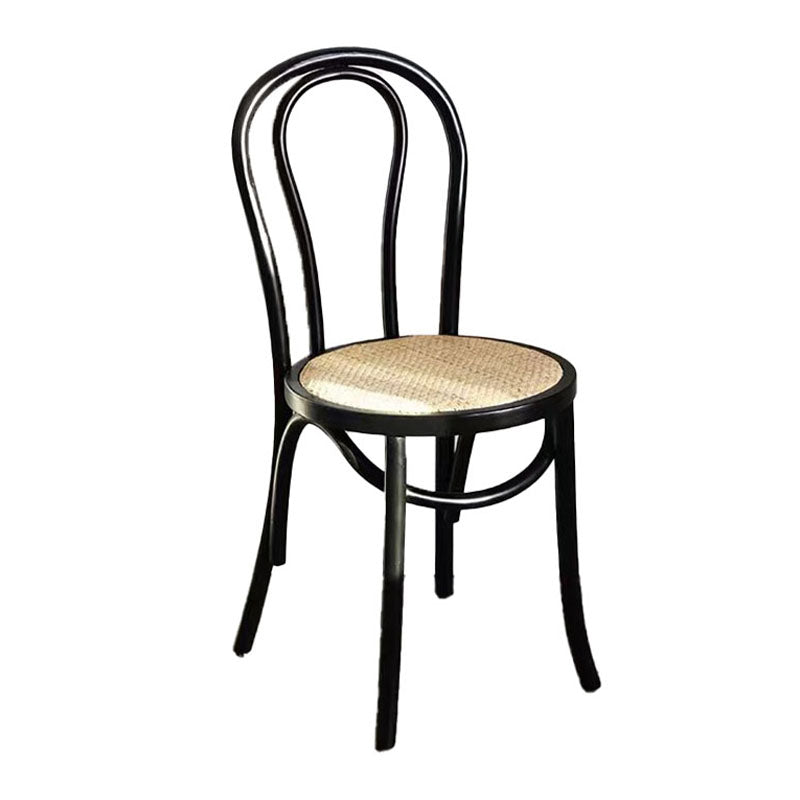 Zeitgenössisches Design Windsor Back Side Chairs Armless Holzbeinseitenstühle