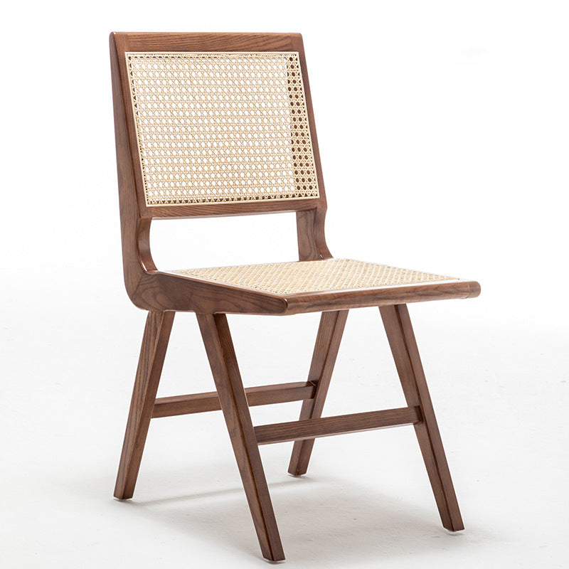 Minimalistisch design rieten eetkamerstoelen, eetkamerstoel met open rug