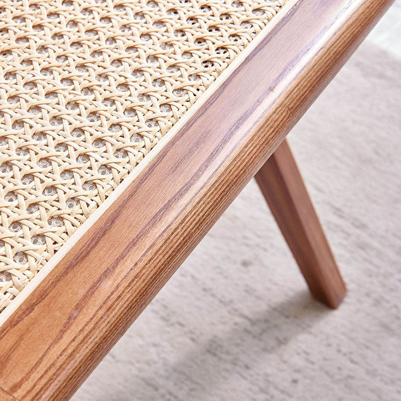 Sillas laterales de mimbre de diseño minimalista con respaldo abierto que cena la silla lateral