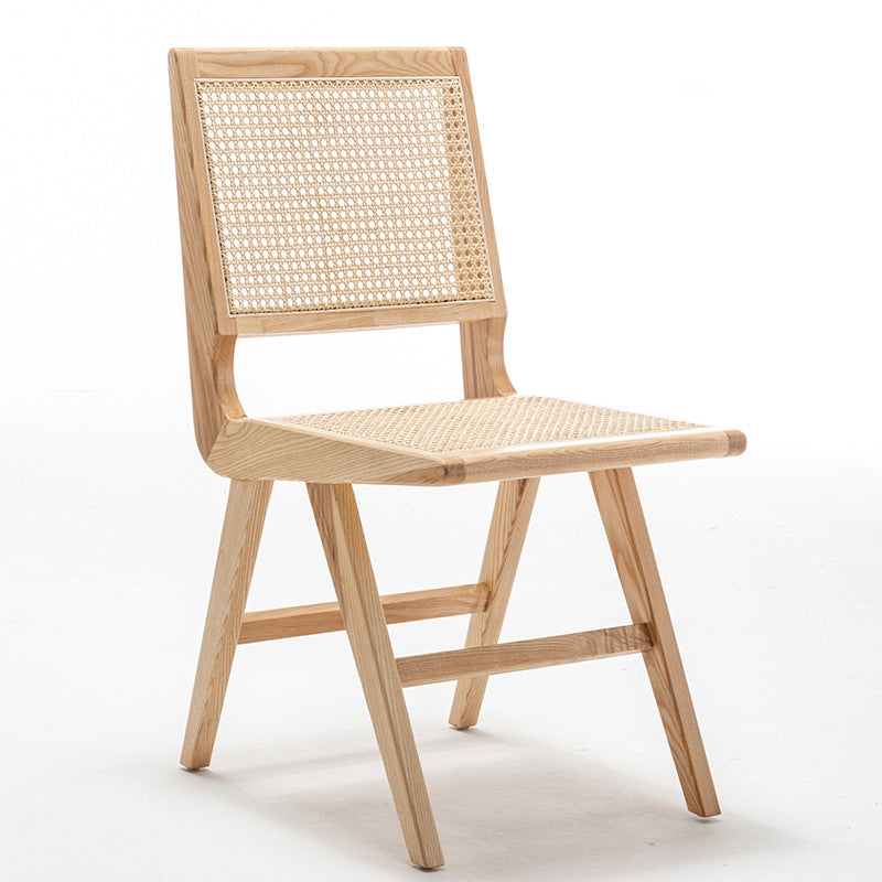 Minimalistisch design rieten eetkamerstoelen, eetkamerstoel met open rug
