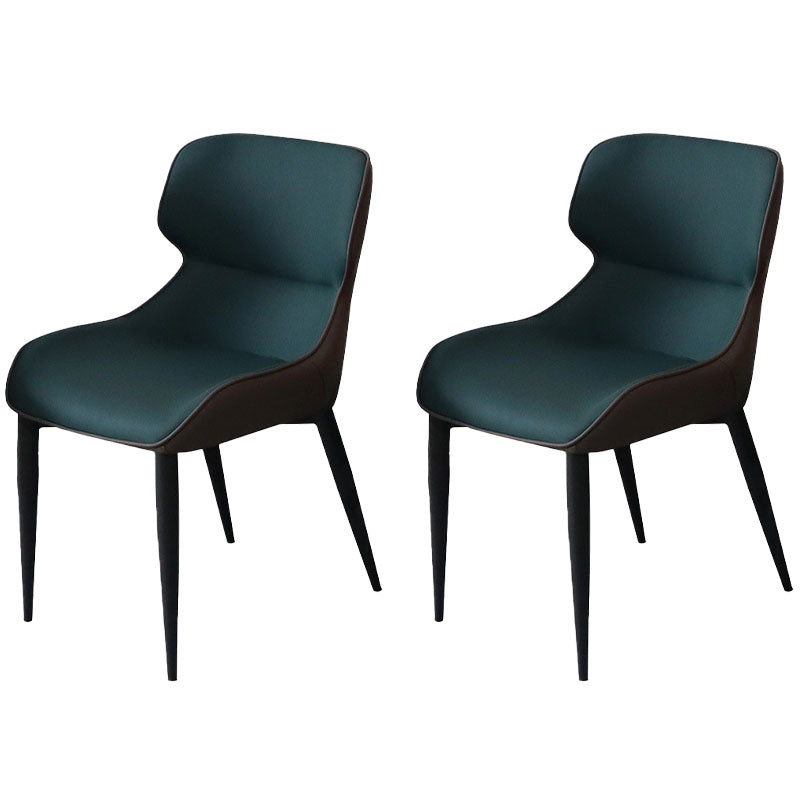 Modern design Wingback-stoel voor thuis lederen eetkamerstoelen