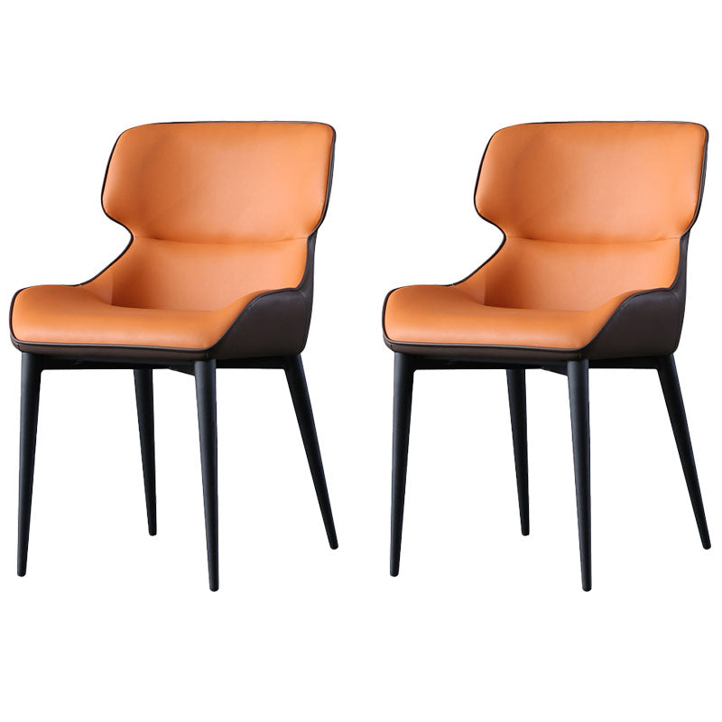 Modern design Wingback-stoel voor thuis lederen eetkamerstoelen