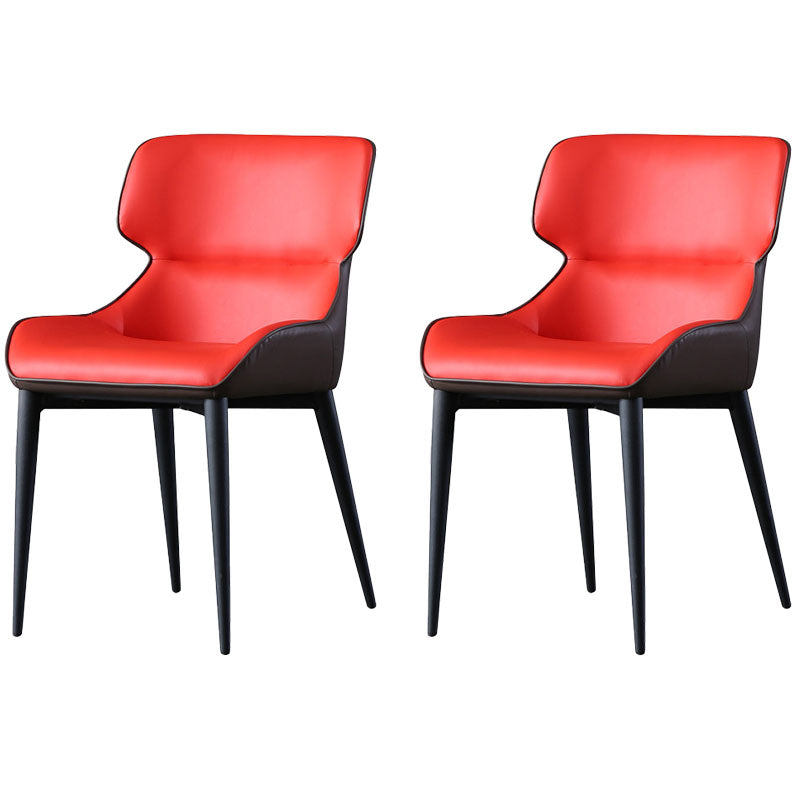 Sillón orejero de diseño moderno para el hogar, sillas laterales de comedor de cuero