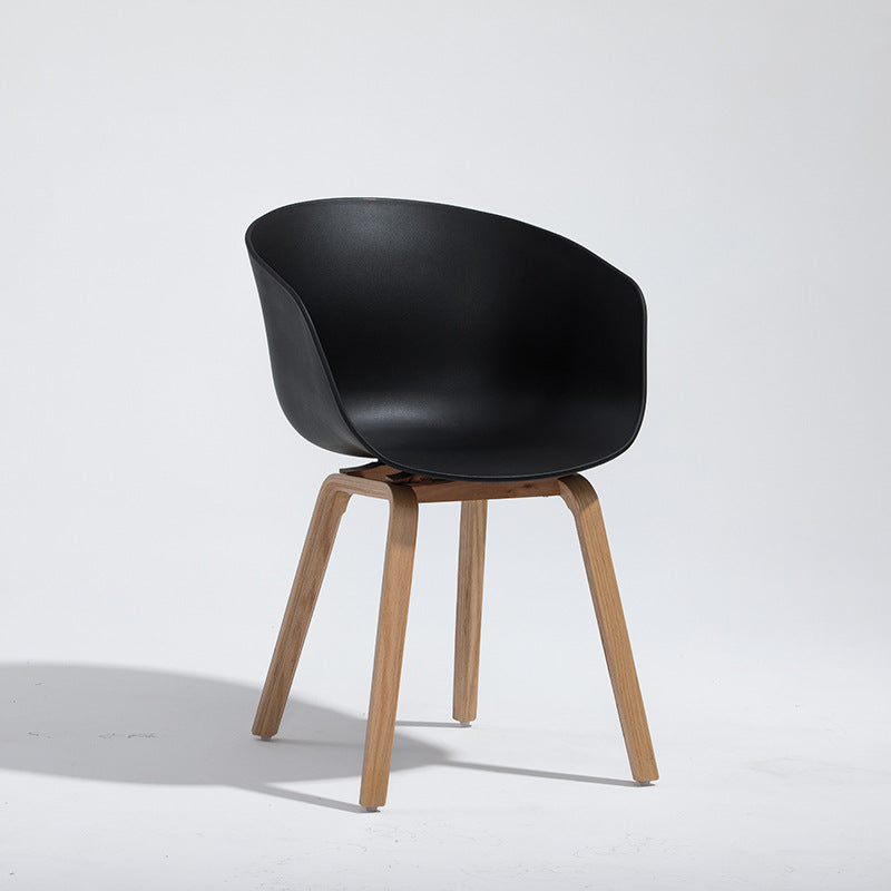 Minimalistische Design Plastik Essanarmloser Stuhl fester Rücken -Ess -Seitenstuhl