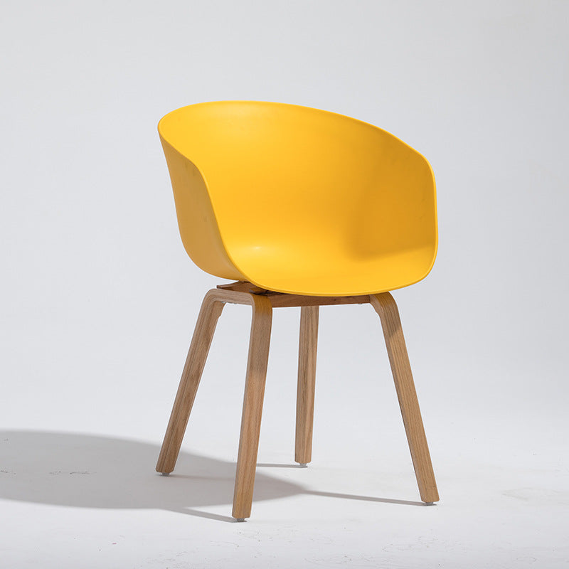 Minimalistische Design Plastik Essanarmloser Stuhl fester Rücken -Ess -Seitenstuhl