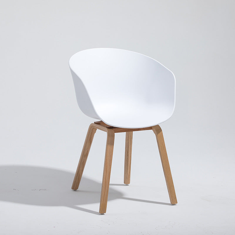 Minimalistische Design Plastik Essanarmloser Stuhl fester Rücken -Ess -Seitenstuhl