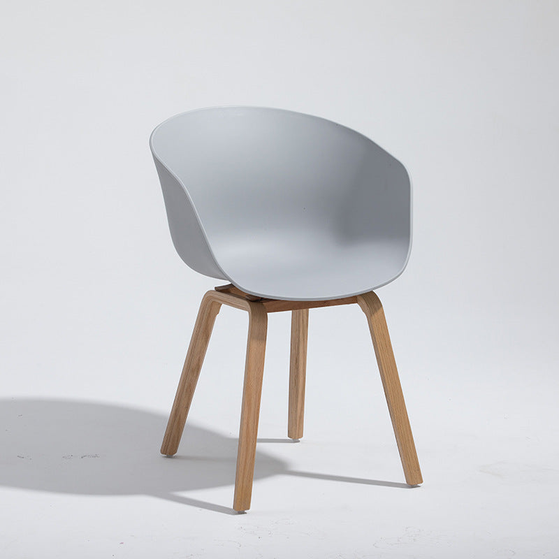 Minimalistische Design Plastik Essanarmloser Stuhl fester Rücken -Ess -Seitenstuhl