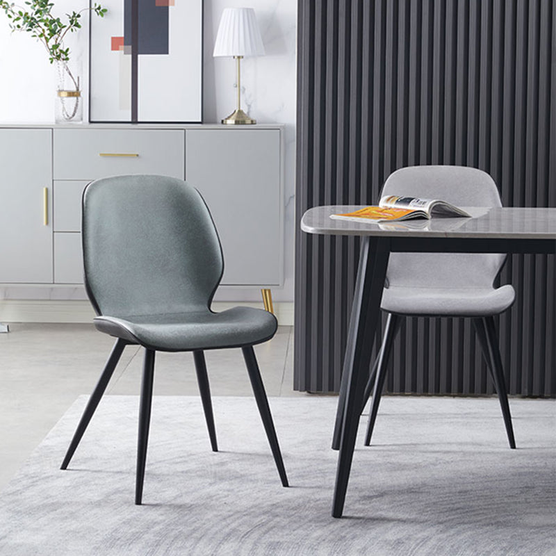 Silla de comedor de metal moderno Silla lateral con respaldo para uso en restaurantes