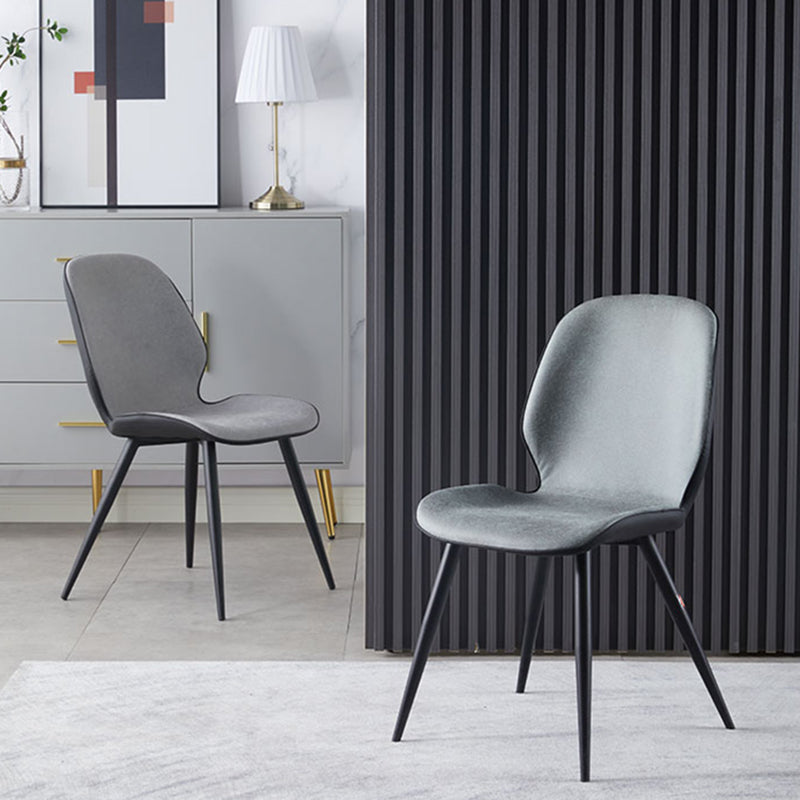 Silla de comedor de metal moderno Silla lateral con respaldo para uso en restaurantes