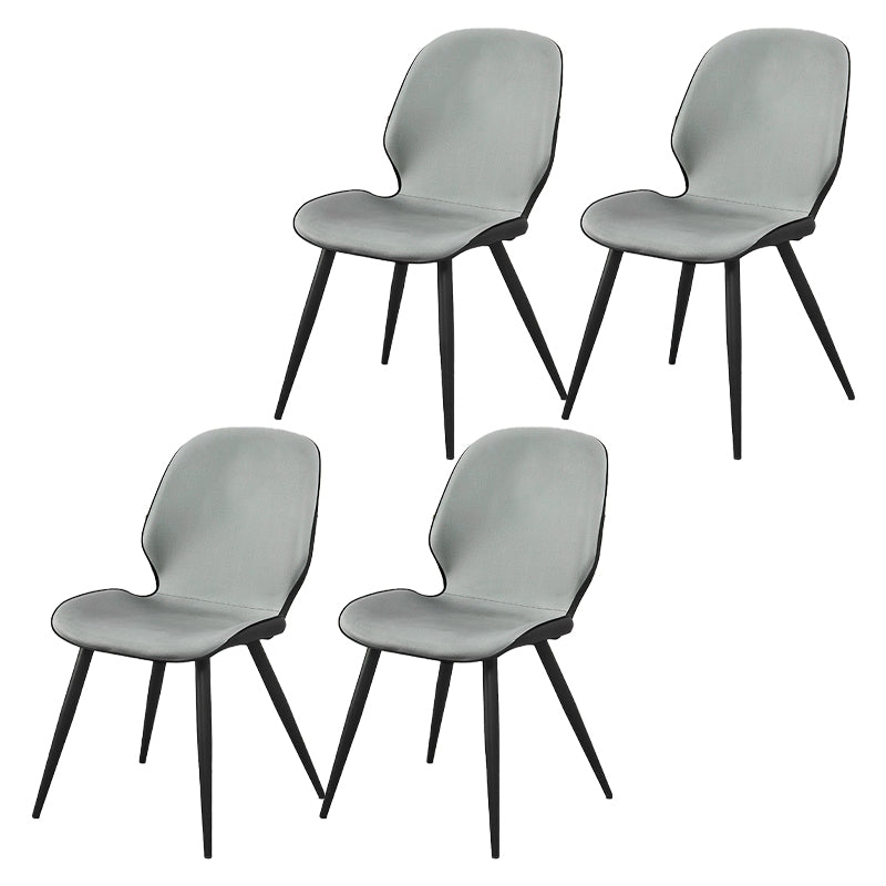 Silla de comedor de metal moderno Silla lateral con respaldo para uso en restaurantes