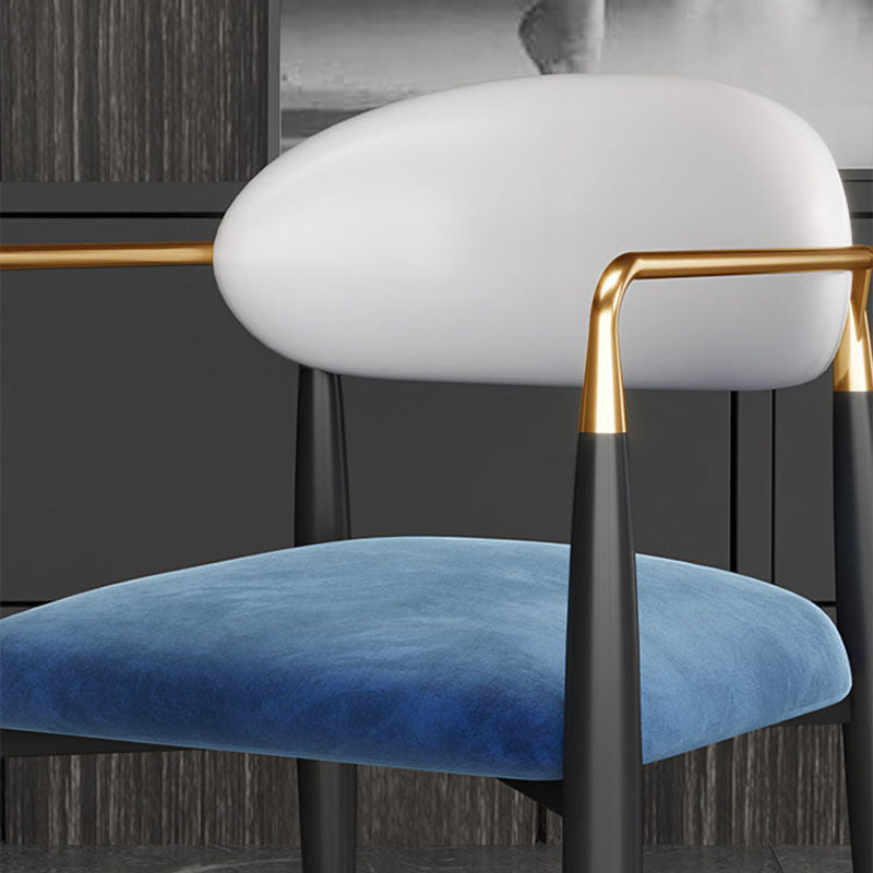 Metal de la cocina del estilo moderno que cena la parte posterior abierta de la silla que cena la silla lateral del brazo