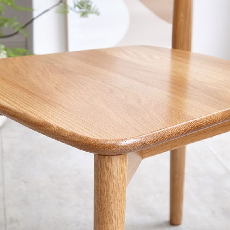 Silla lateral de comedor con respaldo abierto de diseño contemporáneo, sillas sin brazos con patas de madera