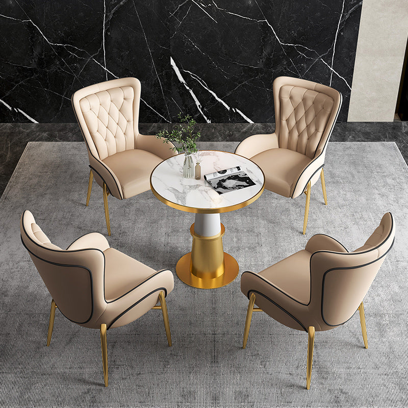 Glam 1/5 Pieces Dining Set Sintered Stone Dining Table Set for Home Use