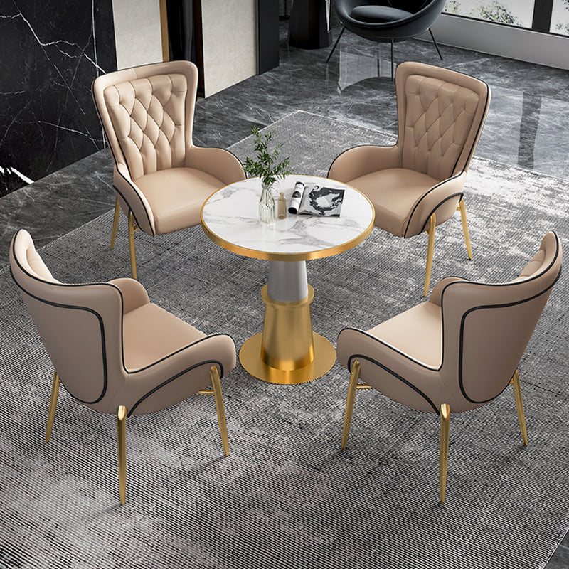 Glam 1/5 Pieces Dining Set Sintered Stone Dining Table Set for Home Use