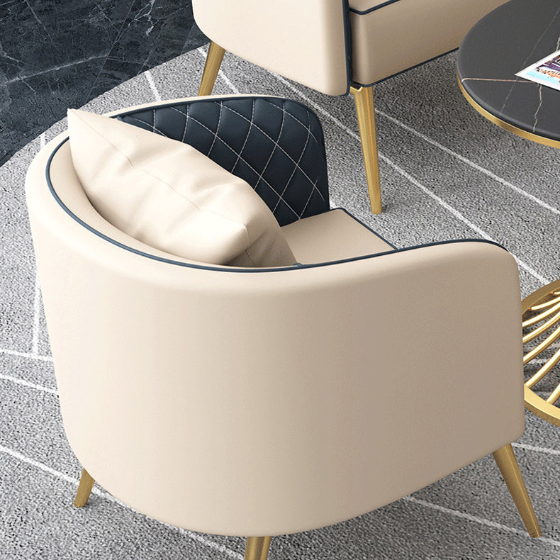 1/5 Pcs Metal Glam Style Dining Room Set with Round Table and Pedestal Base Dining Set