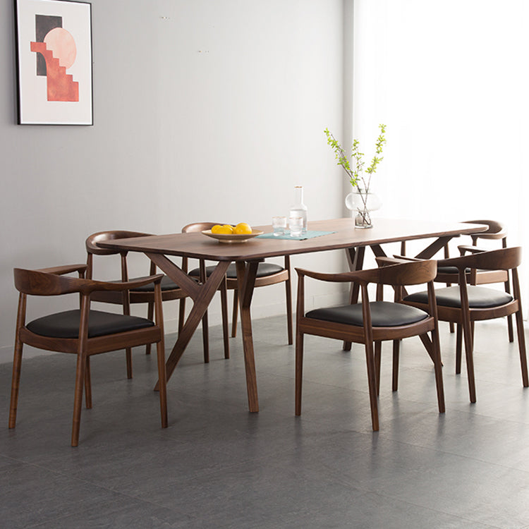 1/2/5/7 Pcs Ash Wood Modern Dining Room Set with Rectangle Table Dining Set