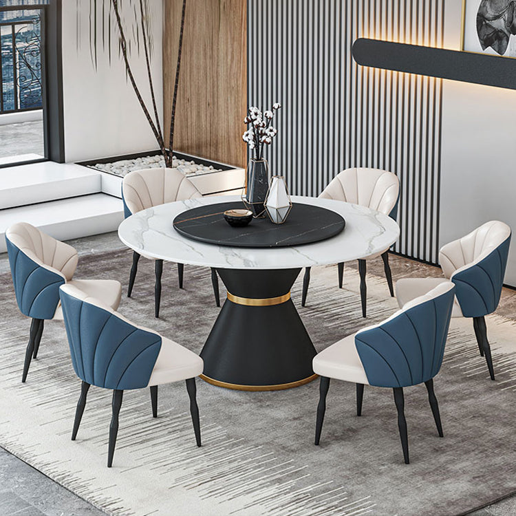 1/2/7/9 Pcs Metal Modern Dining Room Set with Round Indoor Table Dining Set