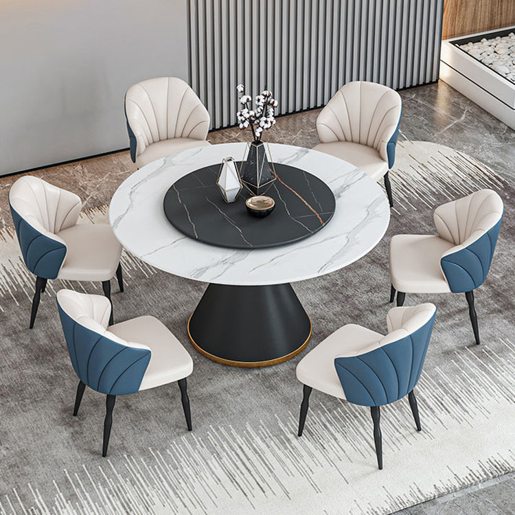 1/2/7/9 Pcs Metal Modern Dining Room Set with Round Indoor Table Dining Set