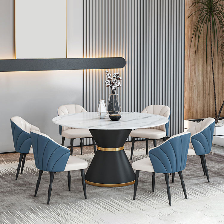 1/2/7/9 Pcs Metal Modern Dining Room Set with Round Indoor Table Dining Set