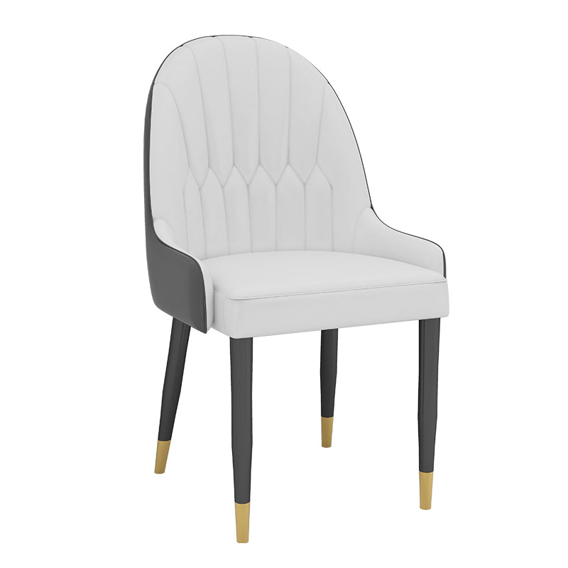 Ensemble de restauration moderne 1/4/5 Pieces avec table de pierre et chaises en cuir fritté