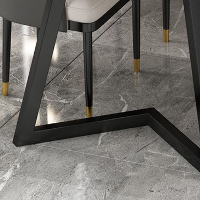 Moderne 1/4/5/7 Pièces meubles avec table de restauration en pierre et chaises frittées