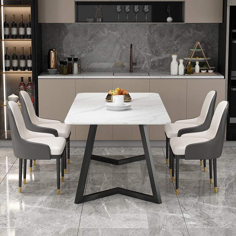 Modern 1/4/5/7 Pieces Furniture with Sintered Stone Table and Chairs Dining Set