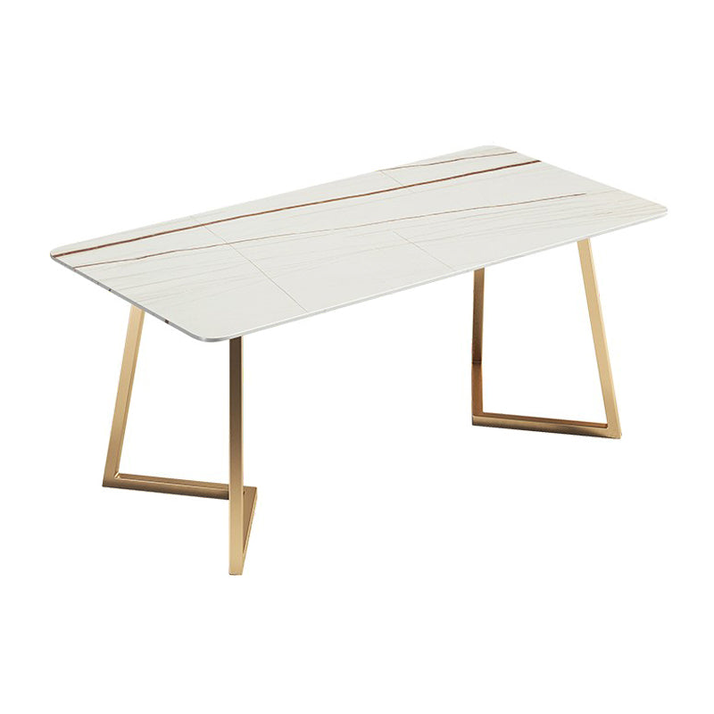 1/4/5/7 PCS Juego de comedor escandinavo de metal con juego de comedor de mesa rectángulo