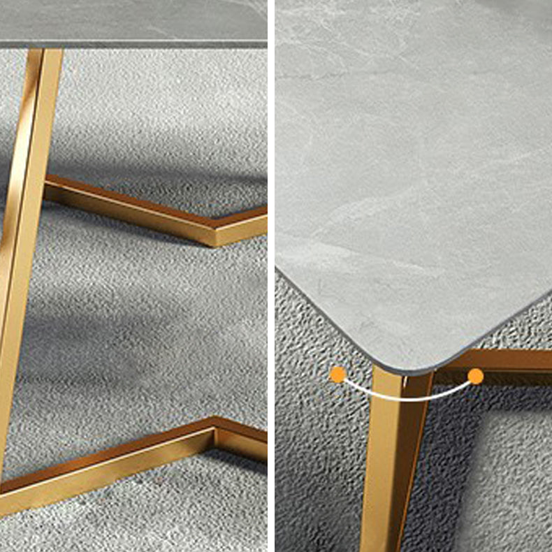 1/4/5/7 PCS Juego de comedor escandinavo de metal con juego de comedor de mesa rectángulo