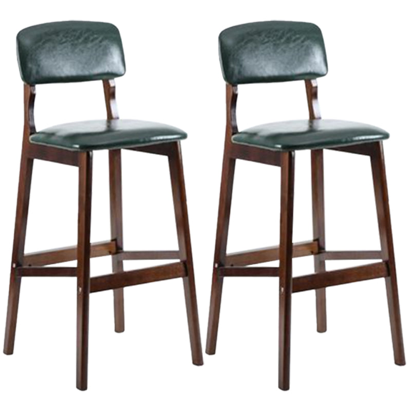 Taburete moderno sin brazos para mostrador, taburete de bar de café de madera con pedal y cojín