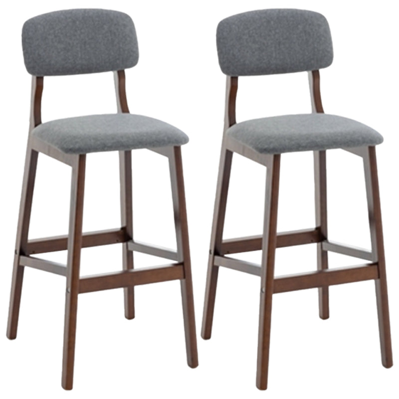 Taburete moderno sin brazos para mostrador, taburete de bar de café de madera con pedal y cojín