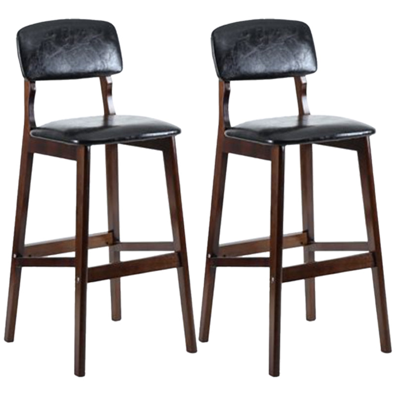 Taburete moderno sin brazos para mostrador, taburete de bar de café de madera con pedal y cojín