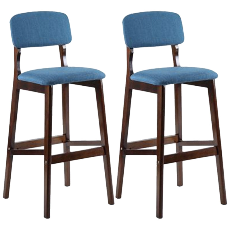 Taburete moderno sin brazos para mostrador, taburete de bar de café de madera con pedal y cojín