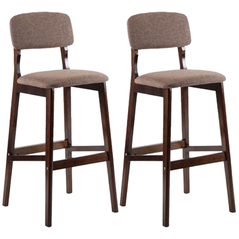 Taburete moderno sin brazos para mostrador, taburete de bar de café de madera con pedal y cojín